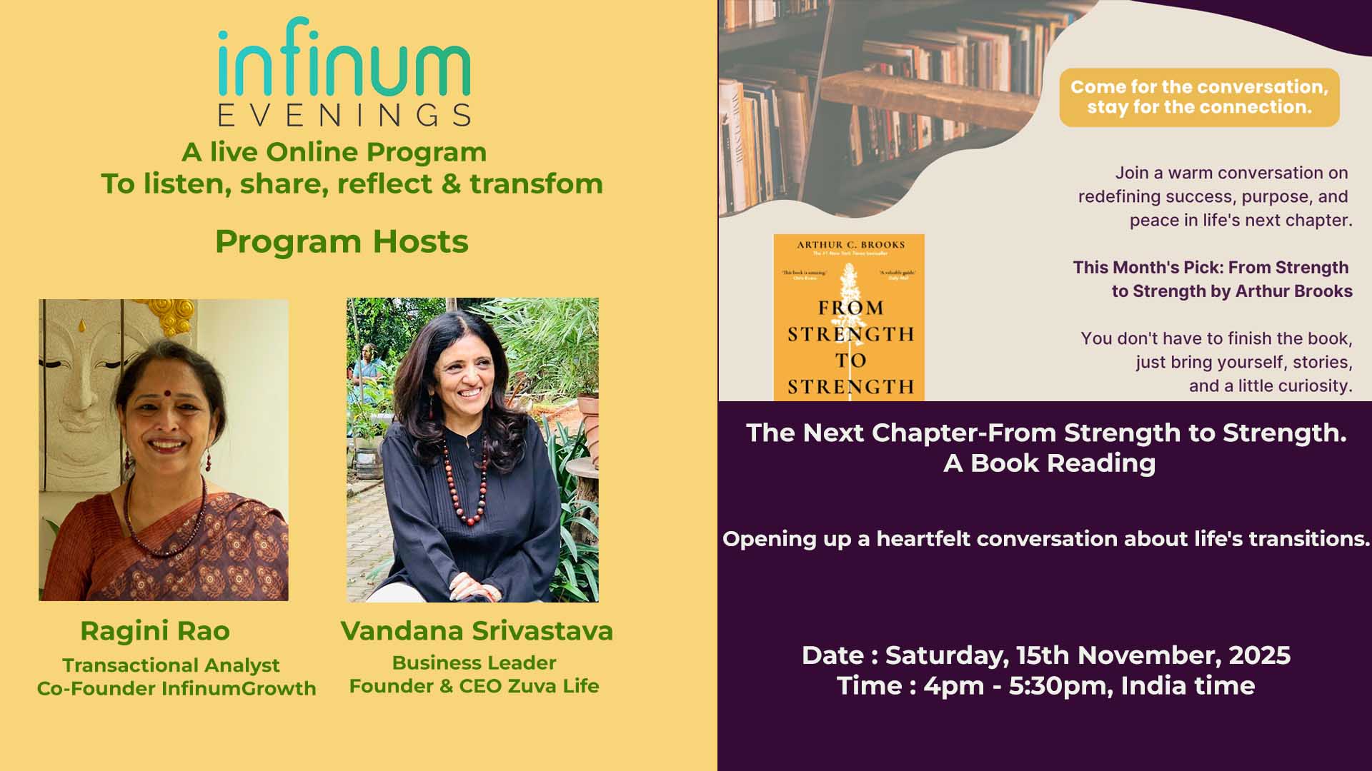 Infinum Evenings:The Next Chapter-From Strength to Strength. A Book Reading.